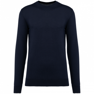 Pull Supima® col rond homme PK900 - Deep Navy personnalisable - Vue de face