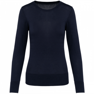 Pull Supima® col rond femme PK901 - Deep Navy personnalisable - Vue de face