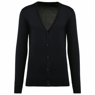 Cardigan Supima® homme PK902 - Black personnalisable - Vue de face