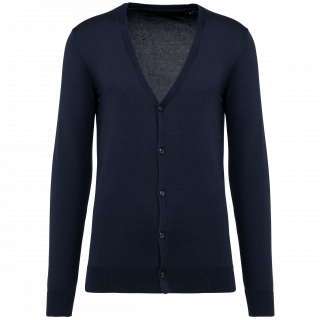 Cardigan Supima® homme PK902 - Deep Navy personnalisable - Vue de face