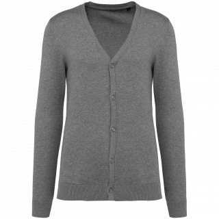 Cardigan Supima® homme PK902 - Grey Heather personnalisable - Vue de face