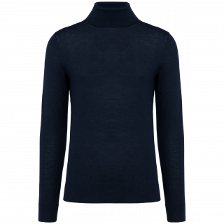 Pull Mérinos col roulé homme PK912 - Deep Navy personnalisable - Vue de face