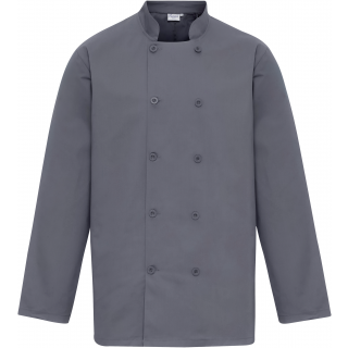 Veste de cuisine manches longues PR657 - Steel personnalisable - Vue de face