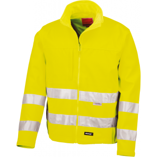 Veste Softshell High Viz R117 - Fluorescent Yellow personnalisable - Vue de face