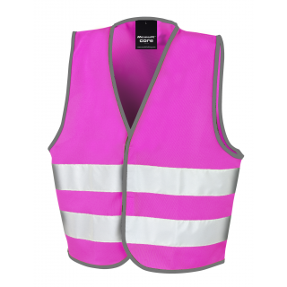 Gilet de visibilité enfant R200JEV - Fluorescent pink personnalisable - Vue de face