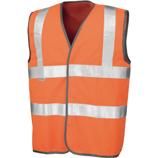 Gilet de sécurité High Viz R21 - Fluorescent Orange personnalisable - Vue de face