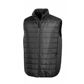 Bodywarmer recyclé et matelassé Core R244X - Black personnalisable - Vue de face