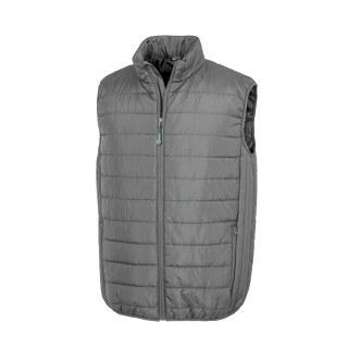 Bodywarmer recyclé et matelassé Core R244X - Grey personnalisable - Vue de face
