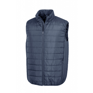 Bodywarmer recyclé et matelassé Core R244X - Navy personnalisable - Vue de face