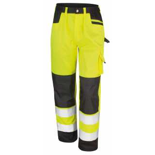 Pantalon cargo de sécurité R327X - Fluorescent Yellow personnalisable - Vue de face