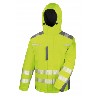 Manteau softshell dynamique R331X - Fluorescent Yellow personnalisable - Vue de face