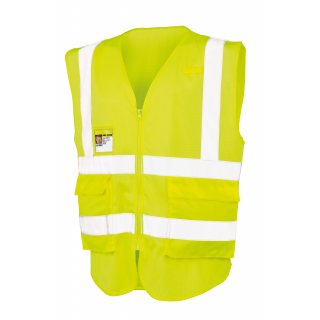 Gilet de sécurité en maille R479X - Fluorescent Yellow personnalisable - Vue de face