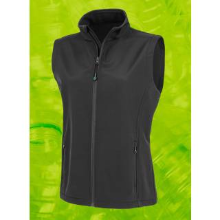 Bodywarmer softshell femme recyclé R902F - Black personnalisable - Vue de face