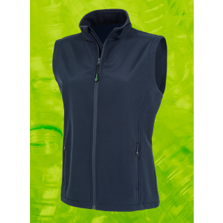 Bodywarmer softshell femme recyclé R902F - Navy personnalisable - Vue de face