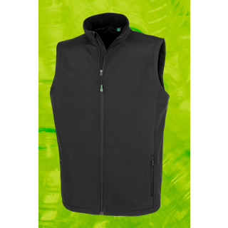 Bodywarmer softshell homme recyclé R902M - Black personnalisable - Vue de face