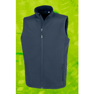 Bodywarmer softshell homme recyclé R902M - Navy personnalisable - Vue de face