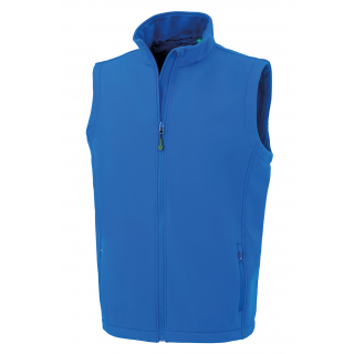 Bodywarmer softshell homme recyclé R902M - Royal personnalisable - Vue de face