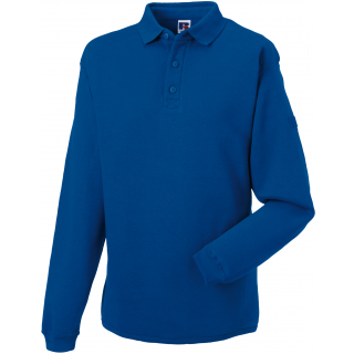 Sweat-shirt Heavy Duty col polo RU012M - Bright Royal personnalisable - Vue de face