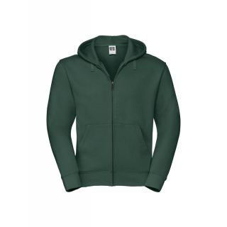 Sweat-shirt zippé capuche Authentic homme RU266M - Bottle Green personnalisable - Vue de face