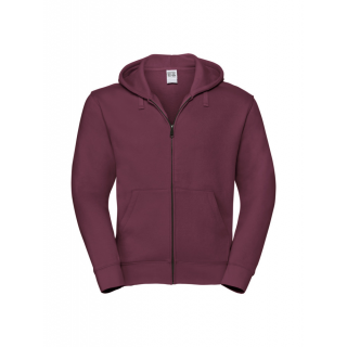 Sweat-shirt zippé capuche Authentic homme RU266M - Burgundy personnalisable - Vue de face