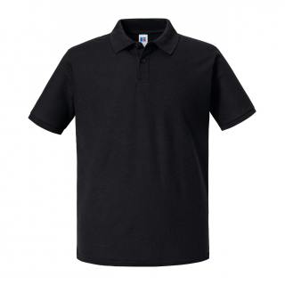 Polo homme Authentic Eco RU570M - Black personnalisable - Vue de face