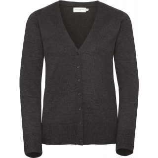 Cardigan femme RU715F - Charcoal Marl personnalisable - Vue de face
