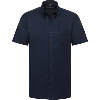 Chemise homme manches courtes Oxford RU933M - Bright Navy personnalisable - Vue de face