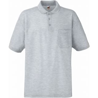 Polo 65/35 avec poche Heather Grey