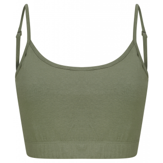Top court écoresponsable femme SK230 - Khaki personnalisable - Vue de face