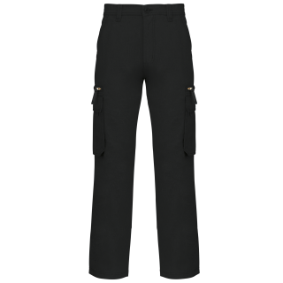 Pantalon multipoches homme KSP105 - Black personnalisable - Vue de face