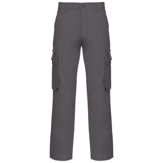 Pantalon multipoches homme KSP105 - Dark Grey personnalisable - Vue de face