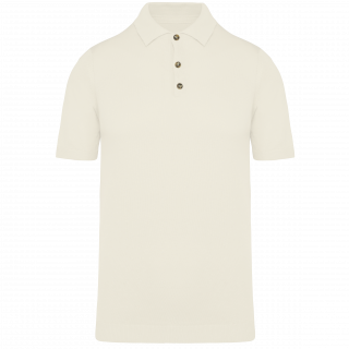 Polo écoresponsable en maille homme SP203 - Ivory personnalisable - Vue de face