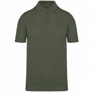 Polo écoresponsable en maille homme SP203 - Organic Khaki personnalisable - Vue de face