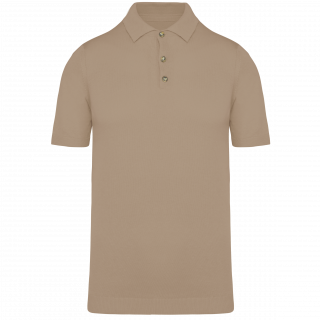 Polo écoresponsable en maille homme SP203 - Wet Sand personnalisable - Vue de face