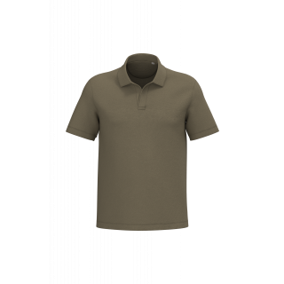 Polo écoresponsable en éponge homme SP229 - Light Olive Green personnalisable - Vue de face