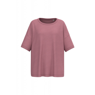 T-shirt écoresponsable slub oversize femme SP304 - Antique Rose personnalisable - Vue de face