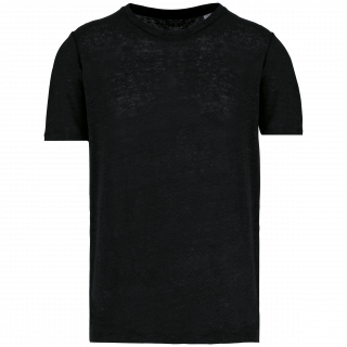 T-shirt en lin homme SP320 - Black personnalisable - Vue de face