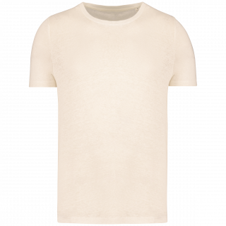 T-shirt en lin homme SP320 - Ivory personnalisable - Vue de face