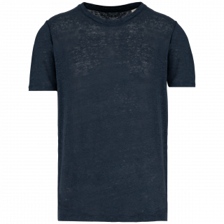 T-shirt en lin homme SP320 - Navy Blue personnalisable - Vue de face