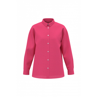 Chemise oversize en lin femme SP501 - Raspberry Sorbet personnalisable - Vue de face