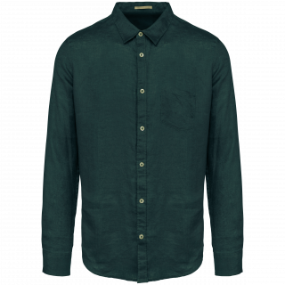 Chemise en lin homme SP504 - Amazon Green personnalisable - Vue de face