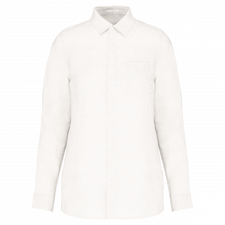 Chemise en lin femme SP505 - White personnalisable - Vue de face