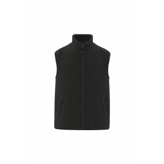 Veste sans manches en sherpa homme SP603 - Black personnalisable - Vue de face