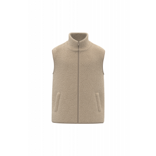 Veste sans manches en sherpa homme SP603 - Wet Sand personnalisable - Vue de face