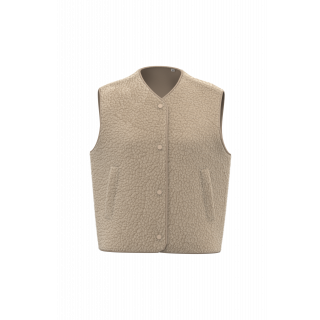 Veste sans manches en sherpa femme SP604 - Wet Sand personnalisable - Vue de face