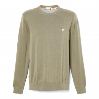 Pull coton bio col rond williams river TB0A2BMM - Leaf Green personnalisable - Vue de face