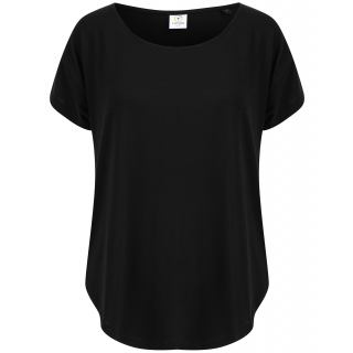 T-shirt scoop neck femme TL527 - Black personnalisable - Vue de face