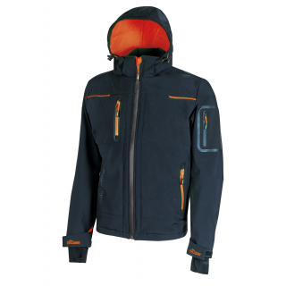 Veste softshell Space homme UPFU187 - Deep Blue personnalisable - Vue de face