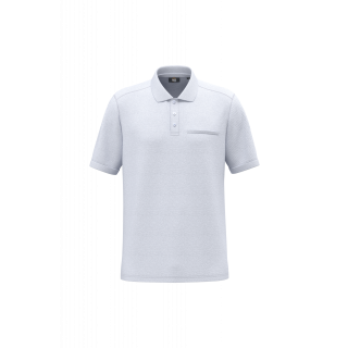 Polo unisexe écoresponsable avec poche poitrine WK206 - White personnalisable - Vue de face