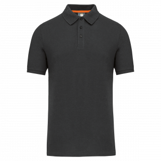 Polo écoresponsable homme WK207 - Dark Grey personnalisable - Vue de face